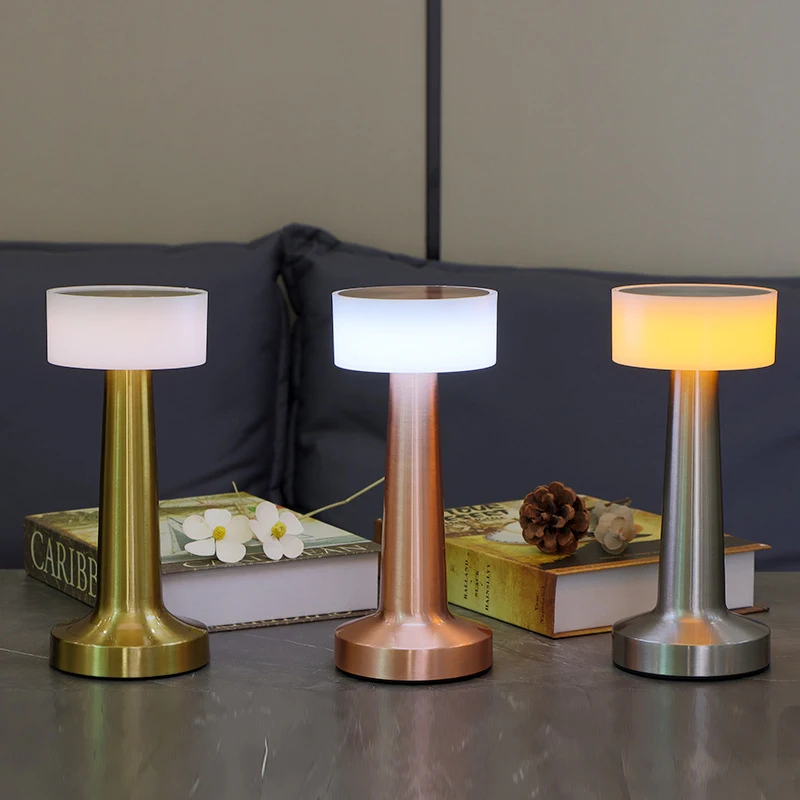 Nordic Modern Luxury Christmas Decorations Light Rechargeable Restaurant Table Lamps Home Decor Bedside Lamp LED Battery 80 200