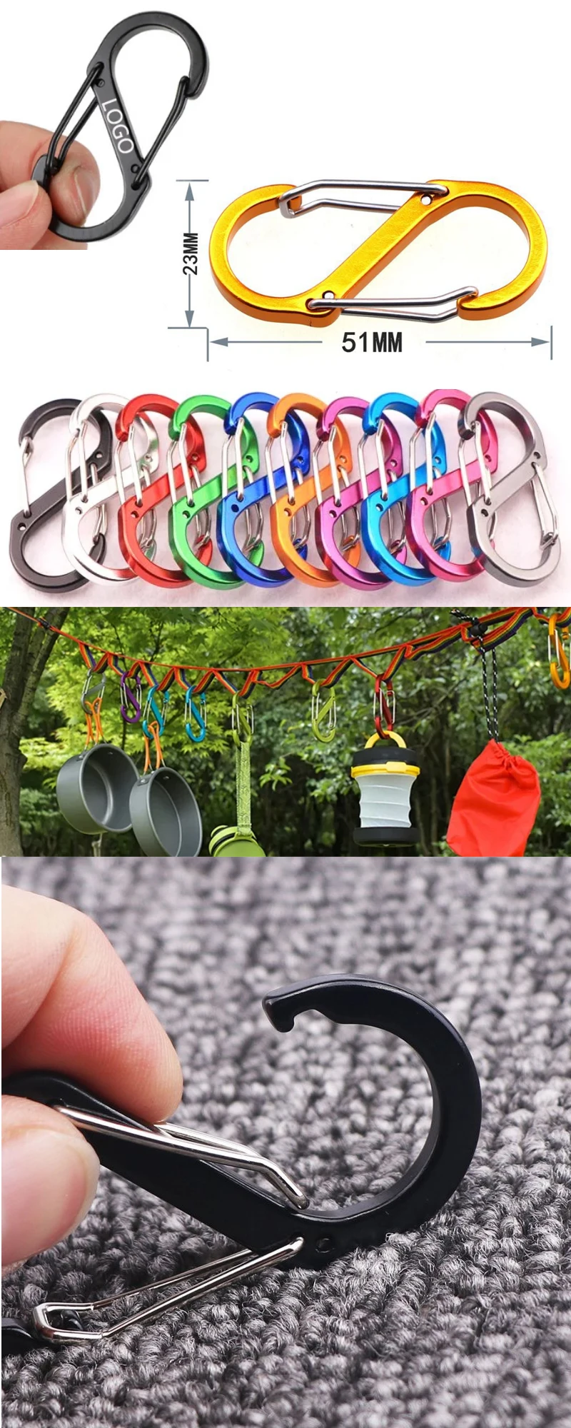 S Flat carabiner 8
