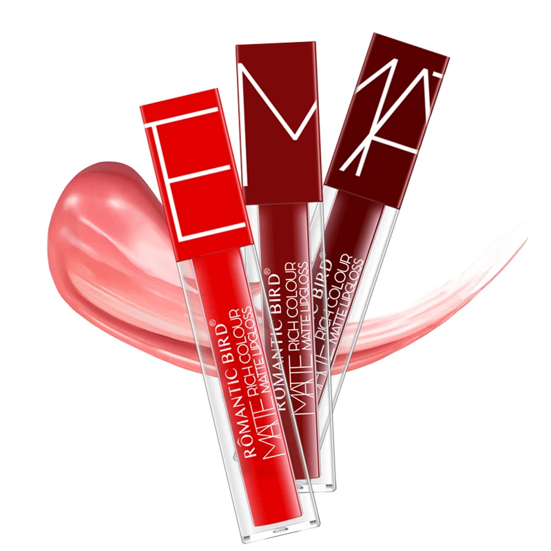 Romantic Bird Rich Color Matte Lip Gloss 12 Color Vegan Cruelty  Free Ultramo Makeup High Quality Long Lasting Lip Tint