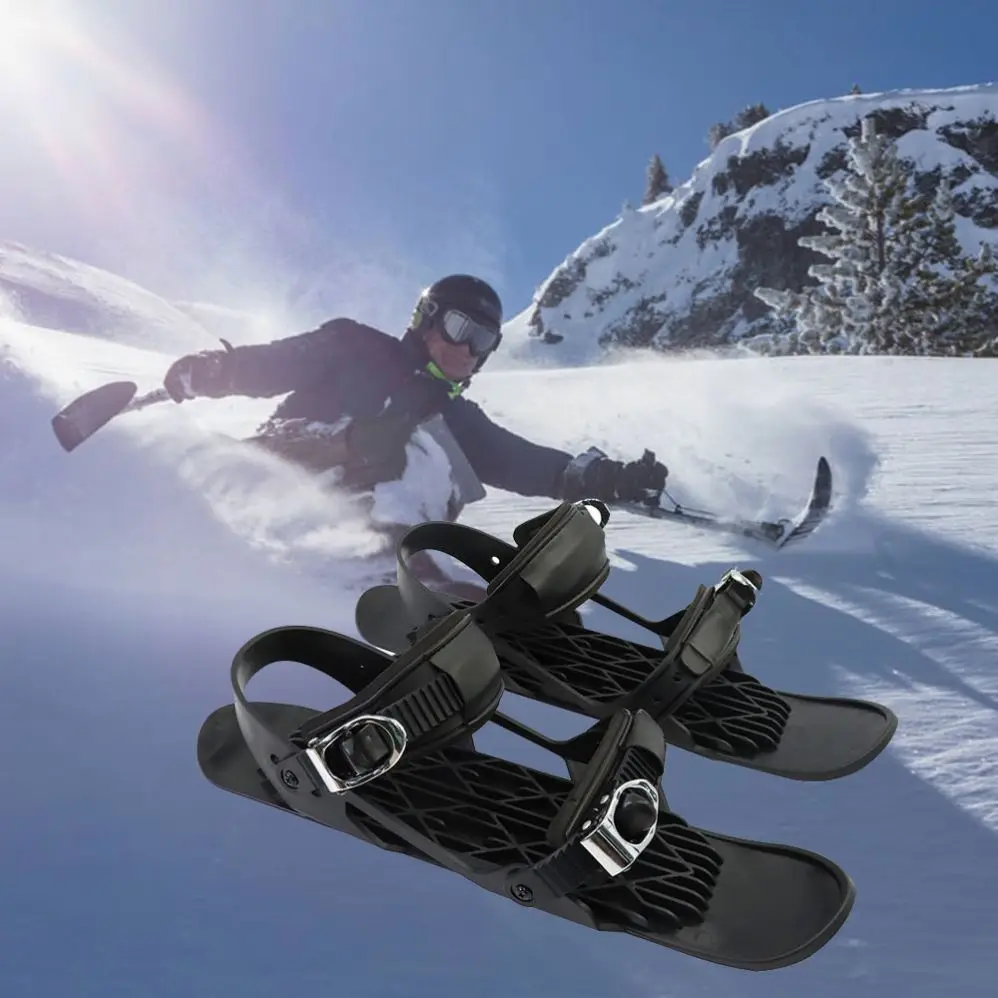 Новинка 2021 короткие лыжные мини-коньки Snowfeet для снега лыжи зимней обуви Короткие снегоступы сноуборды