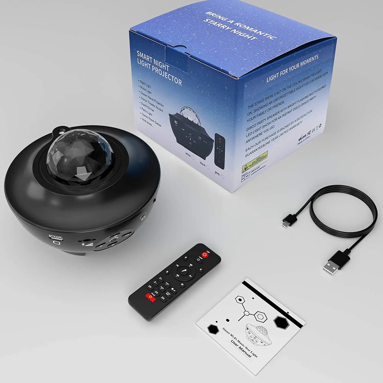 Ihomemix Звездный проектор Галакси светодиодный ночной Светильник Smart Star Sky Wifi Галактический Проектор работает с Alexa и Google
