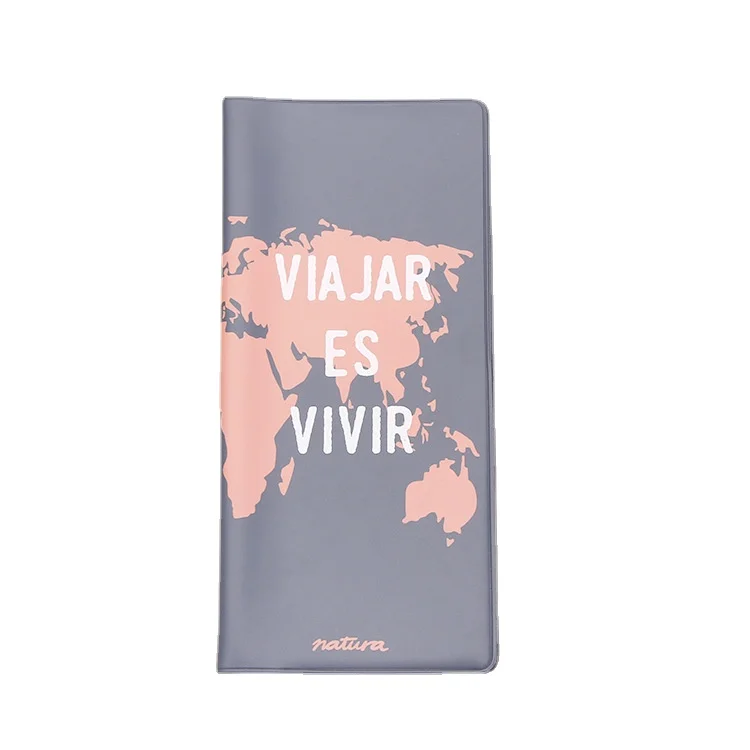 high quality full color printing PVC passport jacket multi-functional long travel flight ticket passport cover card holder