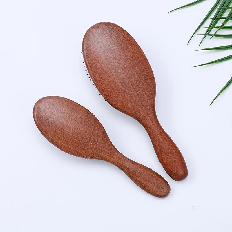 Dry Detangling Brush Beech Wood Hair Comb Boar Bristle Massage Hair Brush