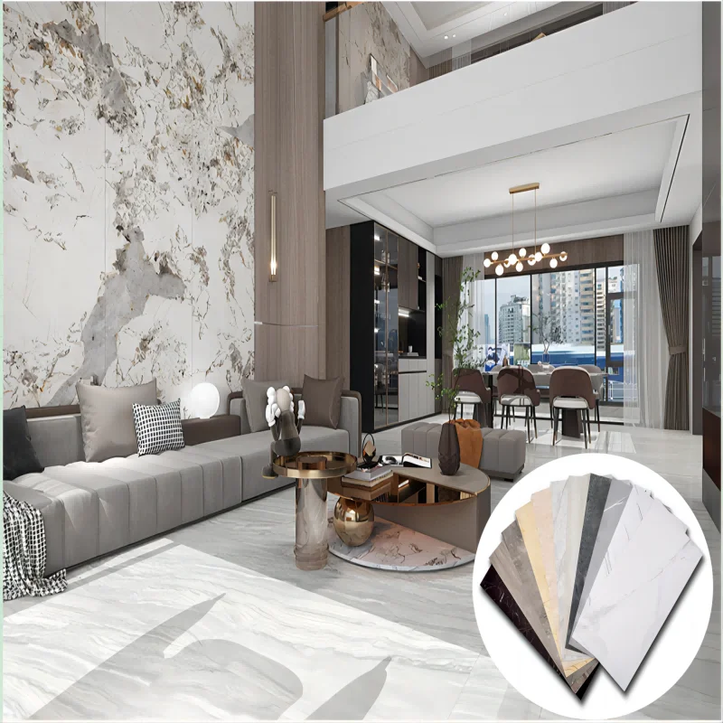 Hot Selling Good Price Marble Flexible Wall Cladding for indoor wall home building decoration High Glossy WPC Panel