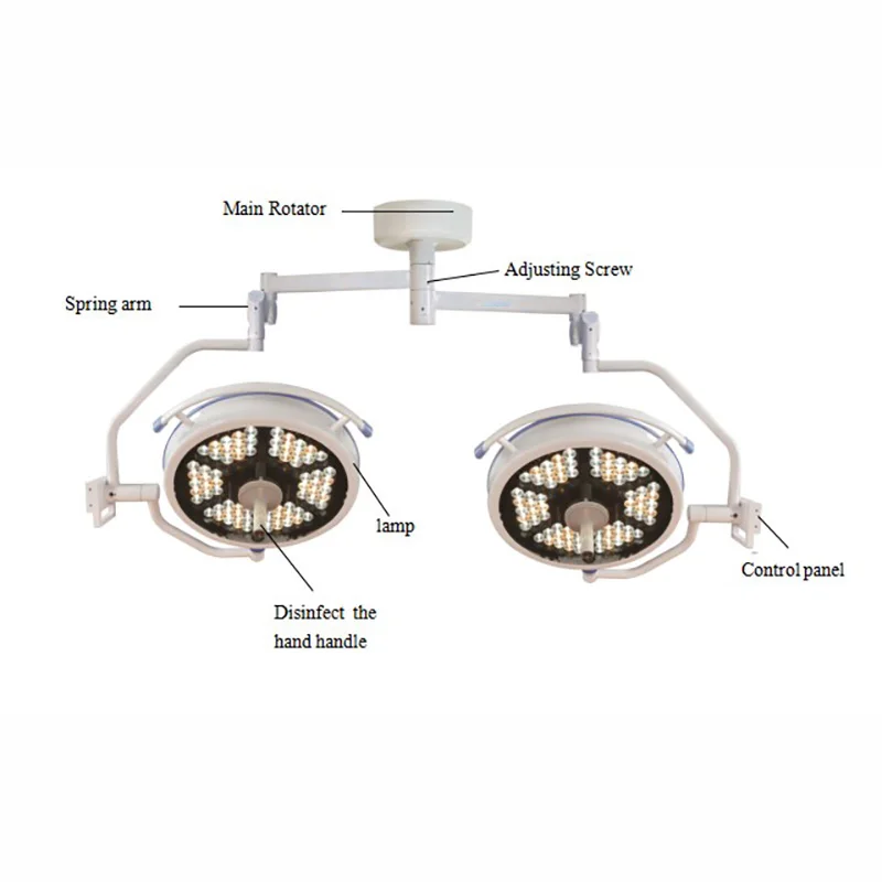 Medical Equipment Double dome Ceiling Mount ondal spring arm operating lamp