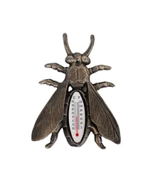 decorative insect shaped cast iron thermometer wall mounted