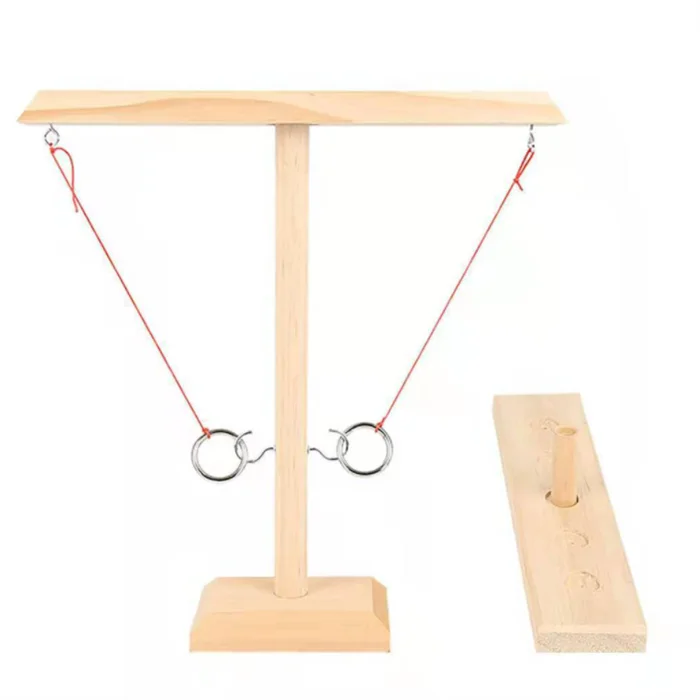 
NEW Party toys Leisure Style Bar Drink Shop Handmade Wooden Ring Toss Hooks Interactive Game For Bars Home drop shipping 