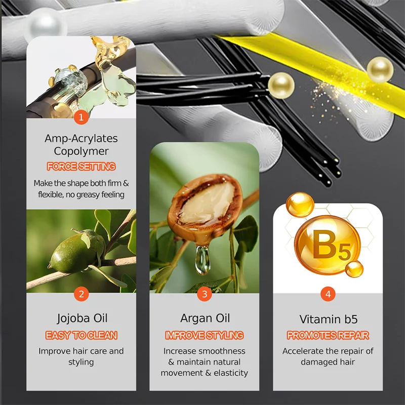 BARBERPASSION men curls leave-in hair curl strong hold mousse styling foam private label