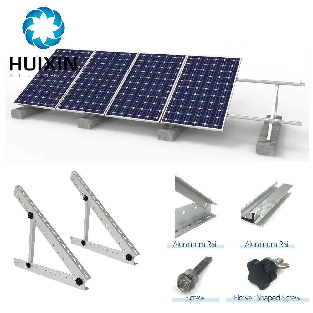 Flat Roof Triangle Solar Mounting Brackets Aluminium Solar Mount System