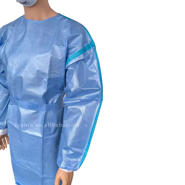 Single Use medical disposable hospital clothes aami Level 4 SMMS isolation gown