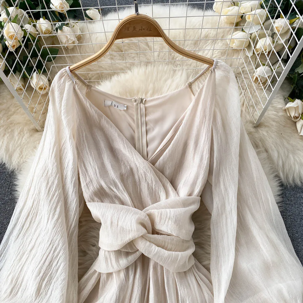 HOLLTOLL весеннее тонкое Полосатое платье из кожи белого цвета, Весенняя стильная длинная юбка с цепочкой