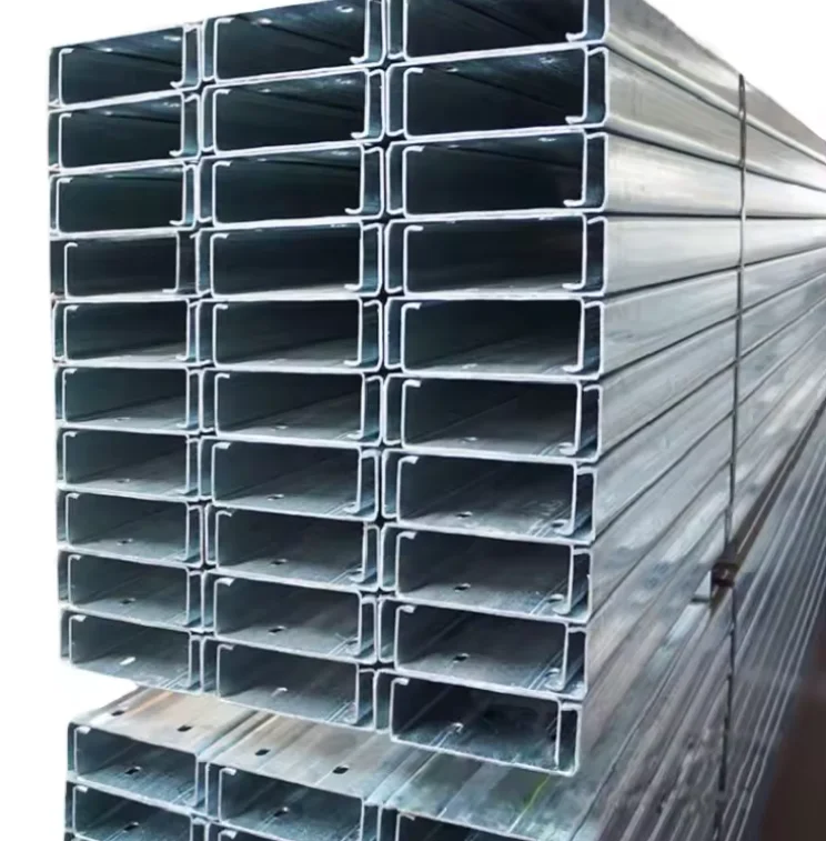 Steel Processing Parts Galvanized U Beam Steel U Channel Structural Steel C Channel / Z Profile Purlin Price