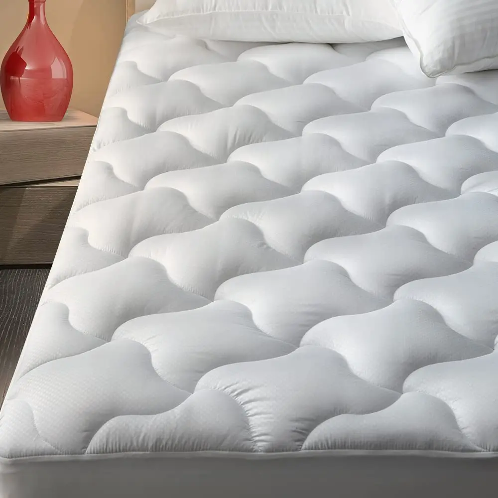 Cooling Mattress Pad Queen King Size,Extra Thick Mattress Topper Pillow Top Mattress Pad Cover with Down Alternative Fill