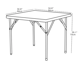 Square Table Plastic Coffee Marble Stone Side Wood Modern Folding Cocktail Dining Restaurant Wedding Outdoor Waterproof White
