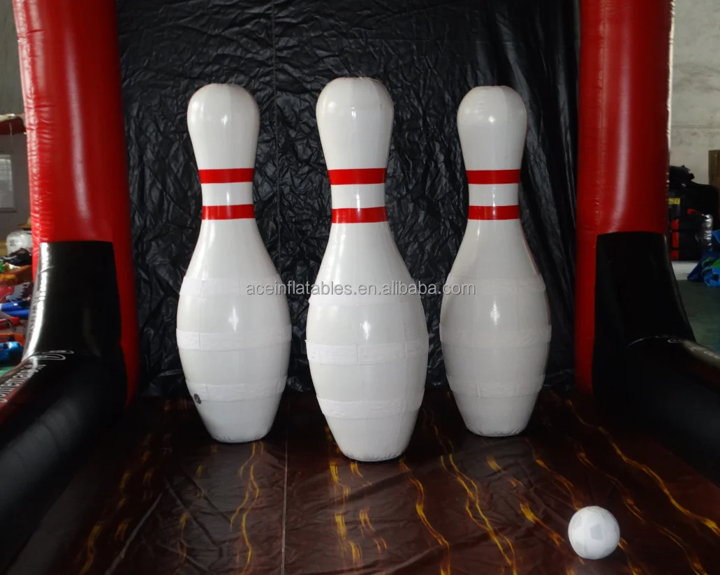 Giant Set Human Sport Teamwork Building Game kids and adults inflatable bowling pin lane Inflatable Bowling Game