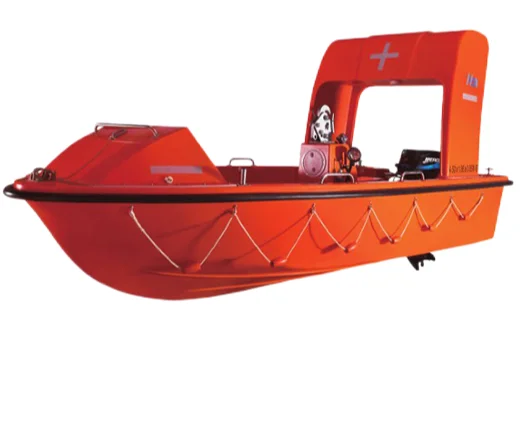 CCS Approved fiberglass rescue boat lifesaving boat with 25HP outboard engine