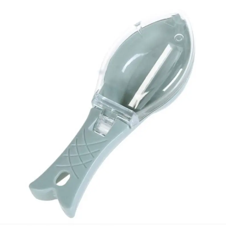 Kitchen Practical Fish Scale Scraper With Cover Fish Scale Brush Cleaning Tool Fish Scale Remover For Kitchen Accessories G003