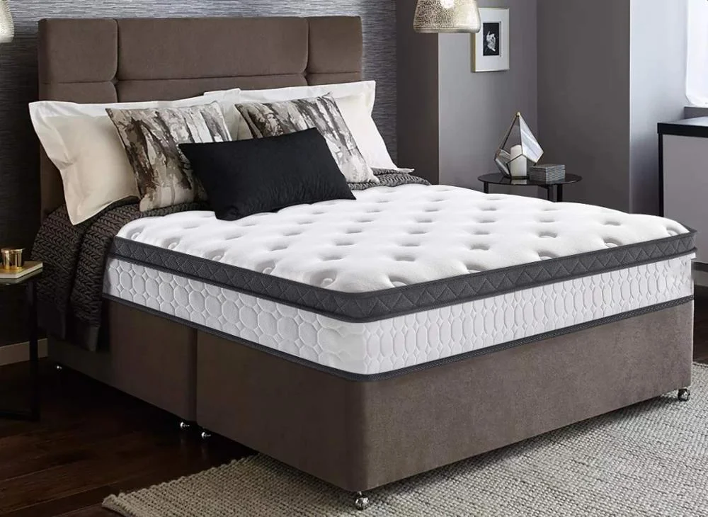 Hot sell in European Markets High End Pocket Spring Mattresses Euro Top Style Memory Foam with gel infused Bed Mattress