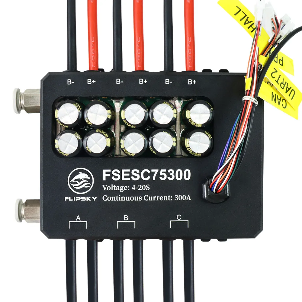 Flipsky Electric Speed Controller 75V 300A FSESC 75300 with Watercooling Enclosure for Surfboard Efoil Based on VESC