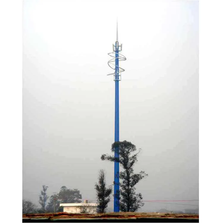 China supplier 30m 40m 50m 60m  galvanized pipe 5G cell phone bts steel gsm telecom antenna pole tower