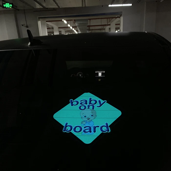 High quality New luminous LED label panel EL light advertising poster customized LOGO displaying panel EL LED car sticker
