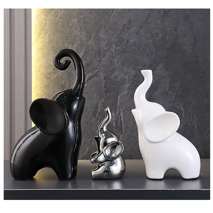 Modern Style Simple Bedroom Swan Ceramic Ornament Creative Entrance Wedding Gift for Birthday Coated Still Life Pattern