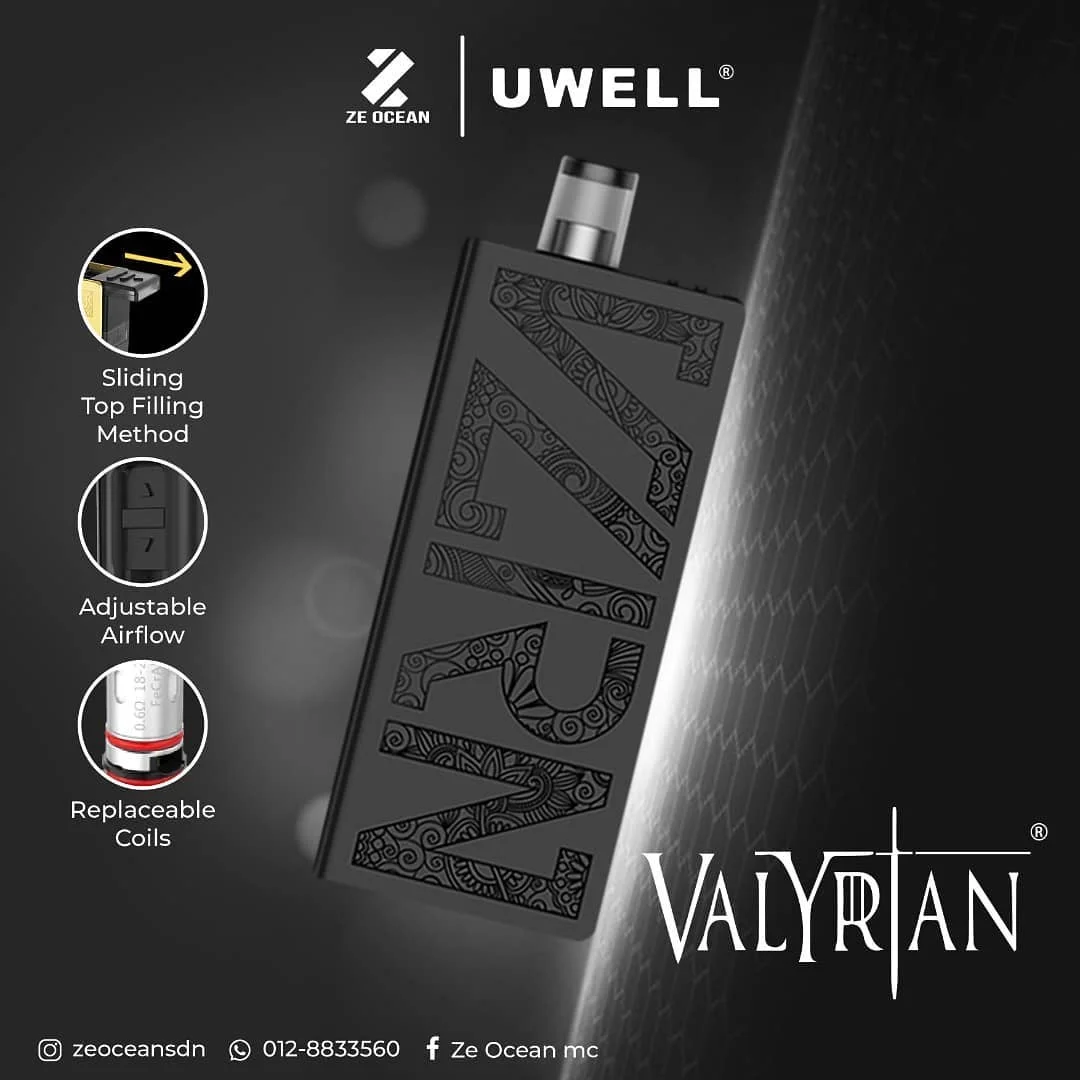 Uwell Valyrian Pod Kit 1250mAh хороший выбор новых