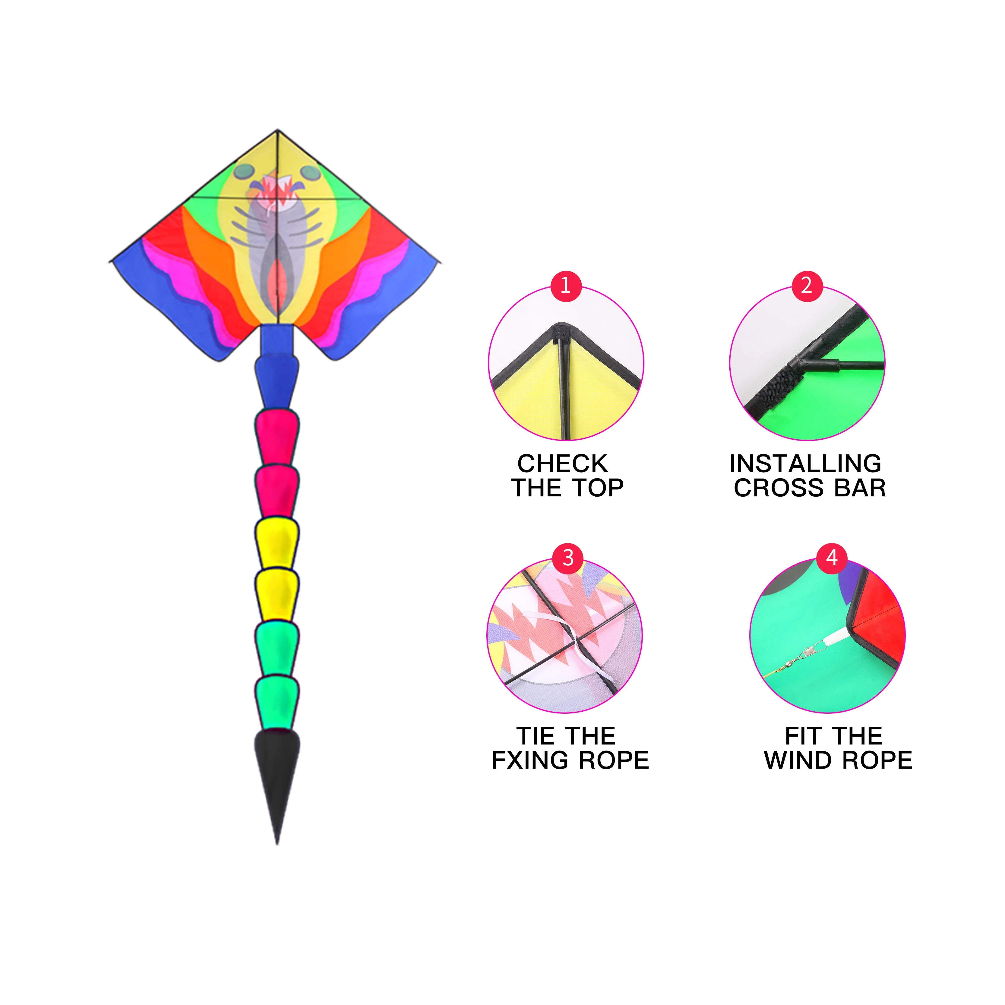 Size can be customized kites for adults flying kite Polyester fish kites