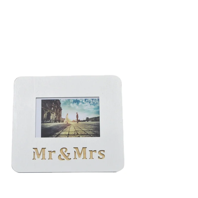  Фабричный поставщик Mr Mrs деревянная фоторамка чувства фото подарок для свадебной