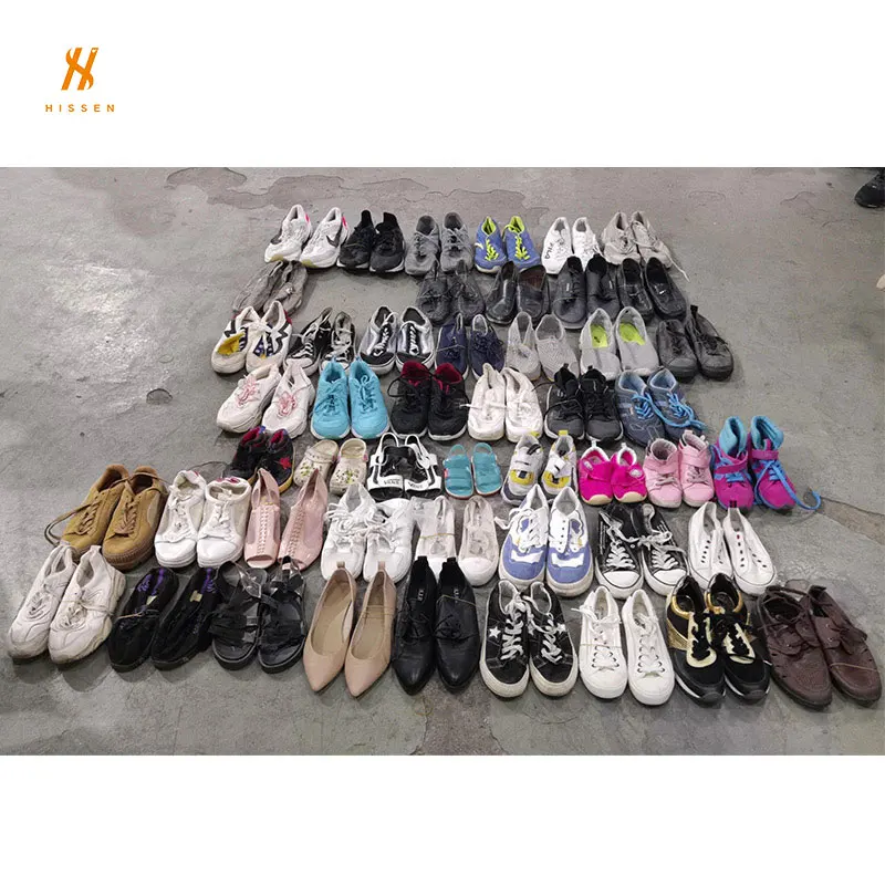  HISSEN zapatos usados 2nd фирменные оригинальные б/у спортивные кроссовки для бега в тюках Мужская обувь наличии оптом из