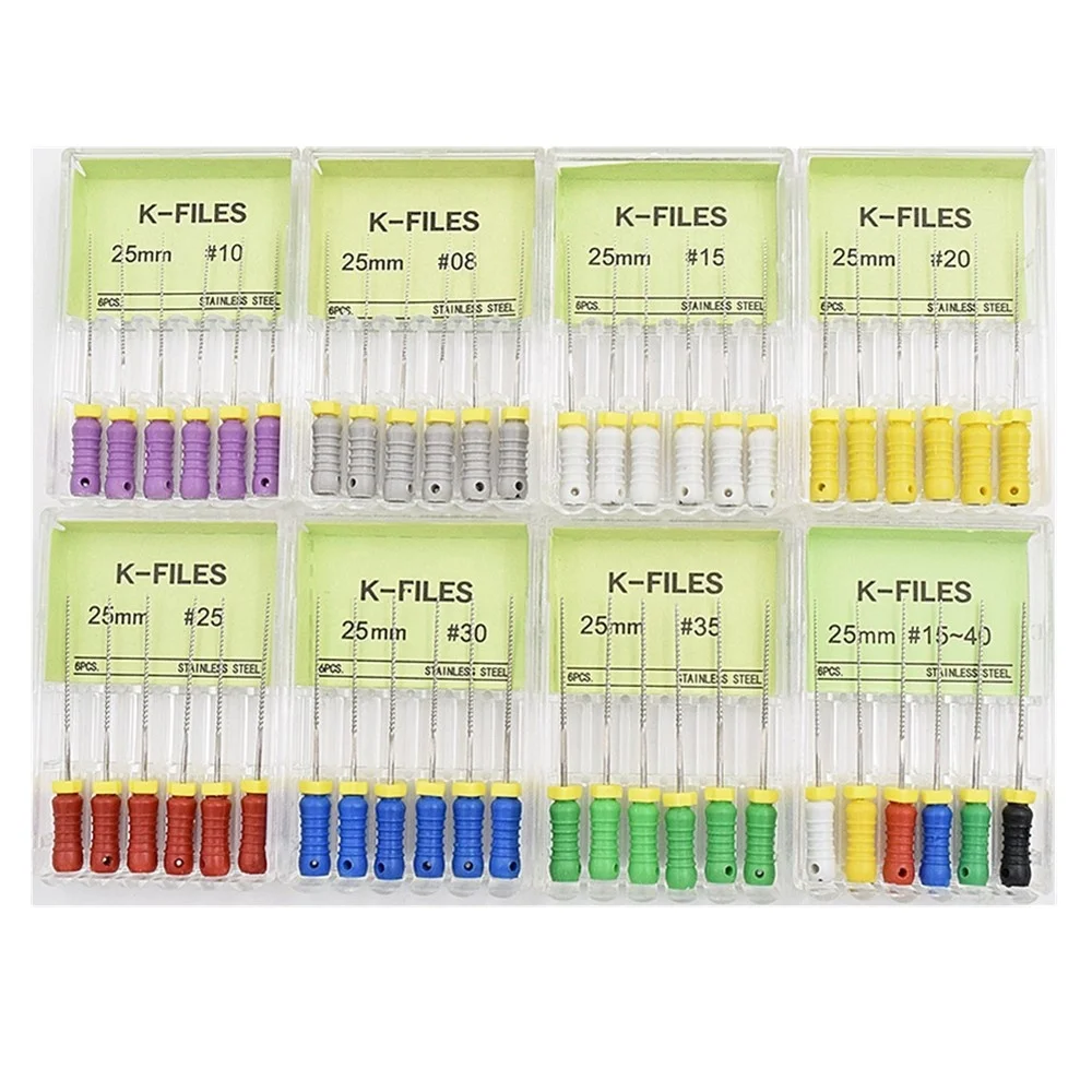 Glin Niti стоматологические эндодофайлы высококачественные ручные напильники из нержавеющей стали K для корневого канала отключение