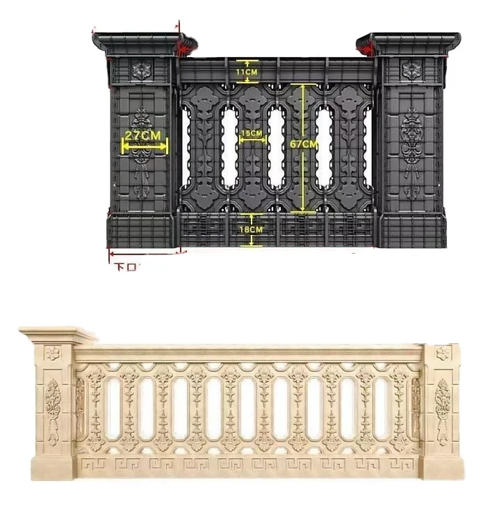 2024 new design casting in place  plastic decorative  concrete baluster mold for sale