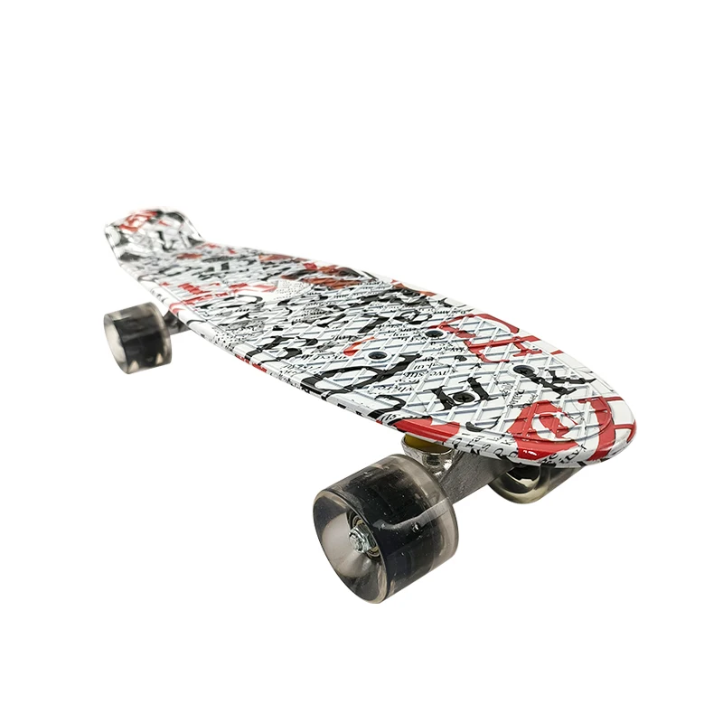 Горячая распродажа 22-дюймовый Ретро Пластиковый Скейтборд новая модель рыбы с полиуретановыми алюминиевыми материалами выбор цвета для взрослых
