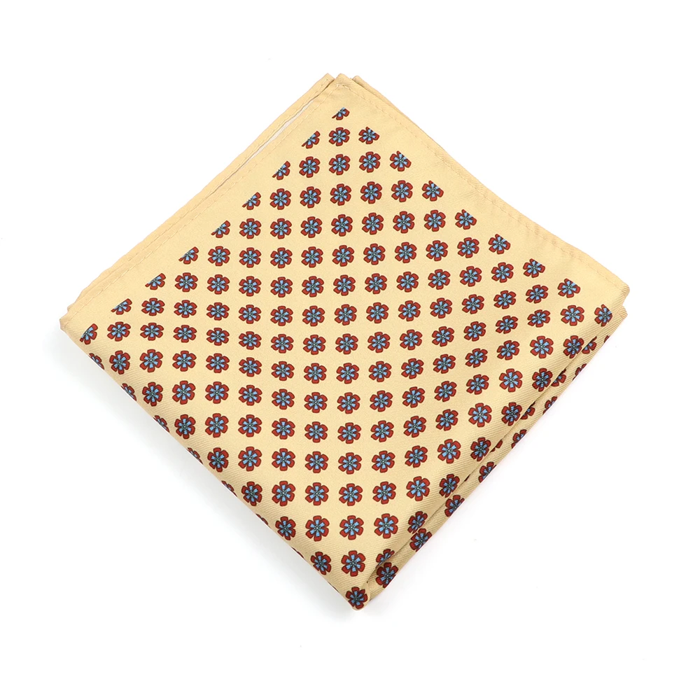 Hot sale Popular fashion Pattern Handkerchief Flower Embroidered Fabric Pocket Square