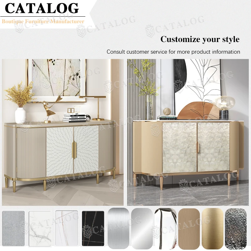 CATALOG Dining Room Furniture Stainless Steel Modern Kitchen Cabinet Modern Sideboard Kitchen Cabinets