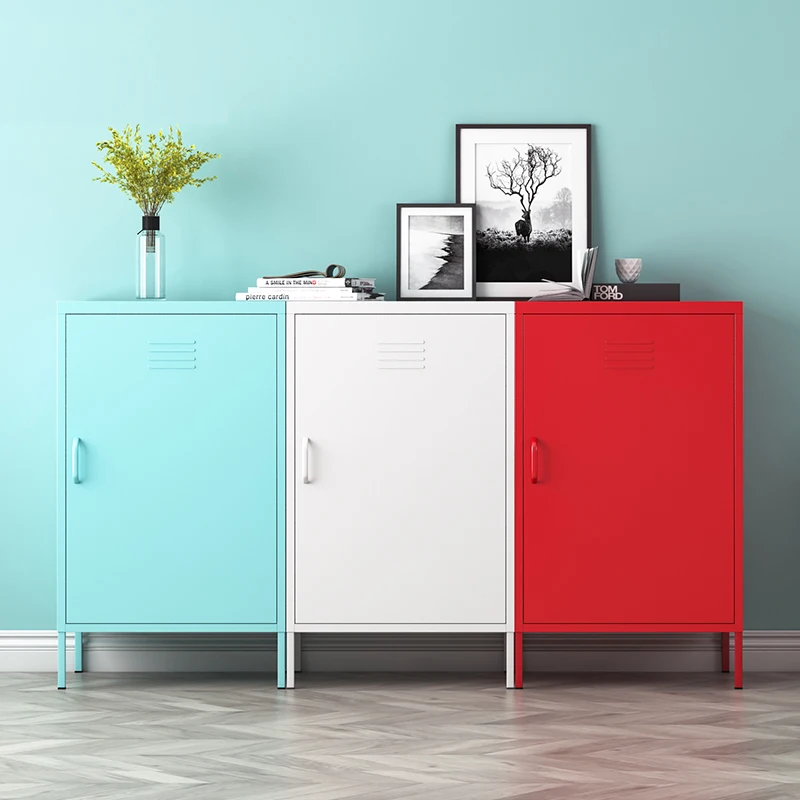 Home office furniture living room cabinets single door file cabinet storage metal storage cabinet with bracket feet