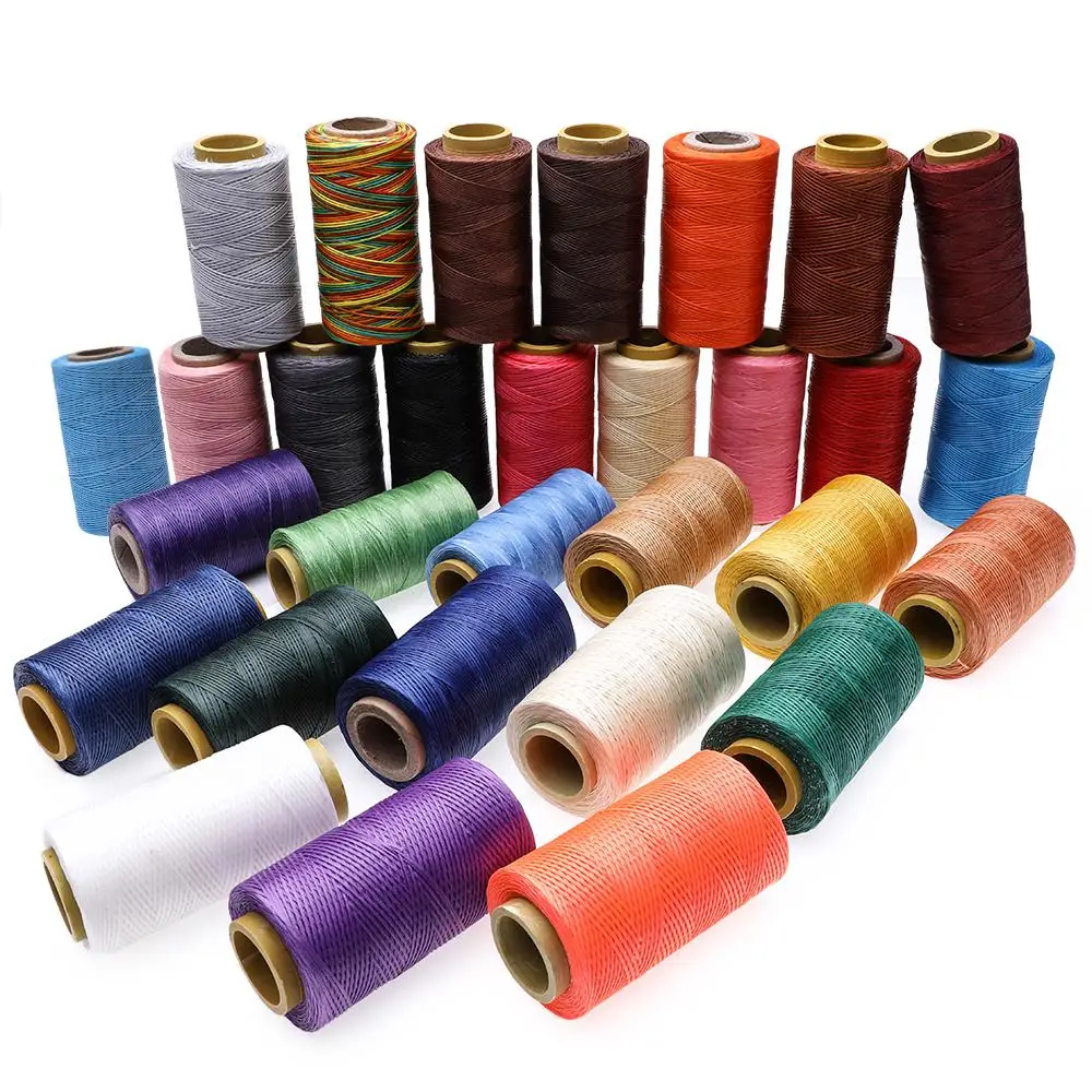 Вощеная нить для кожи шнур рукоделия инструмент кожевенного ремесла ручная строчка плоская