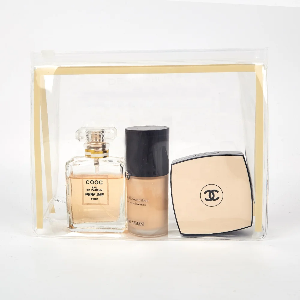 Promotion Gift Cheap Transparent PVC Waterproof Makeup Bag Pencil Pouch Clear PVC Cosmetic Bag With Zipper