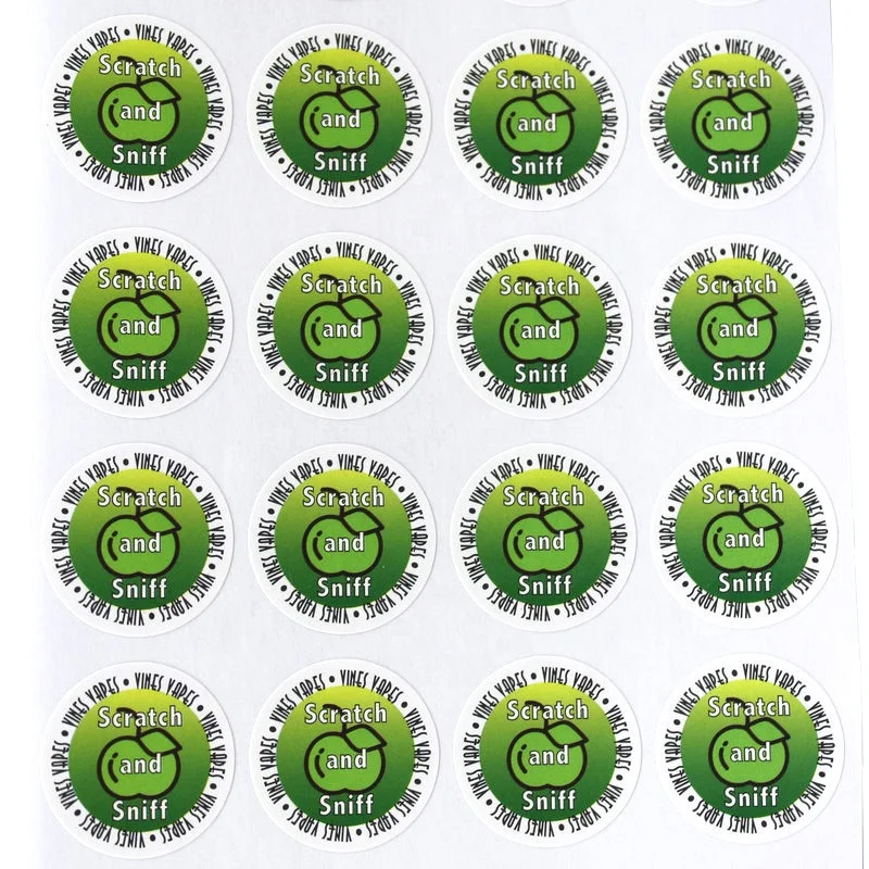 High Quality Custom Smell Round Labels Scratch and Sniff Scented Stickers