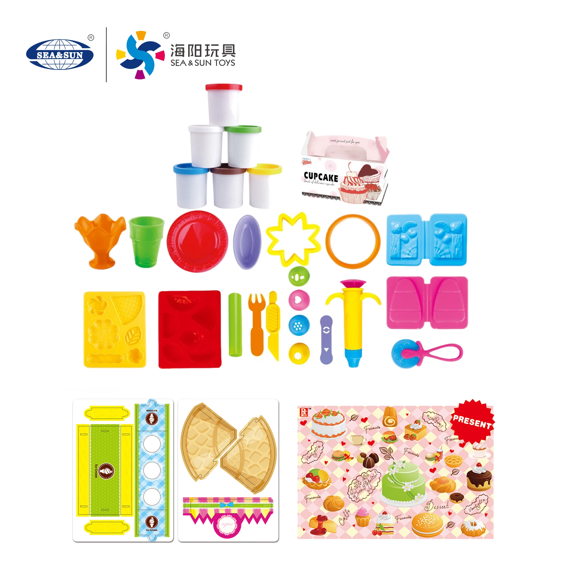 Kids hot sale funny educational diy playdough colorful mud clay toy