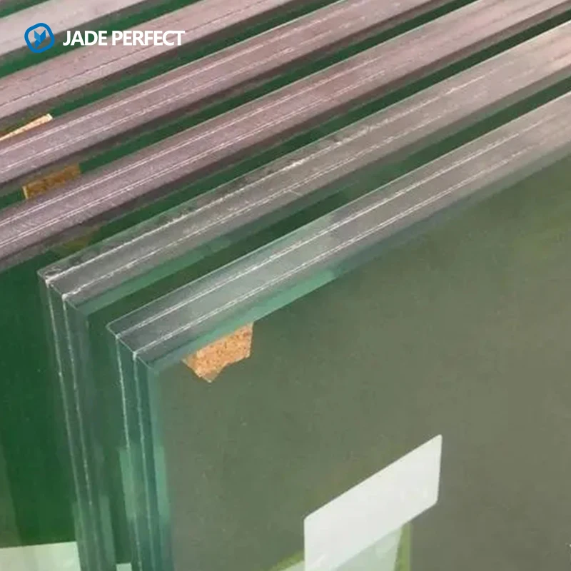Decorated toughened laminated glass wall textured laminated glass for window