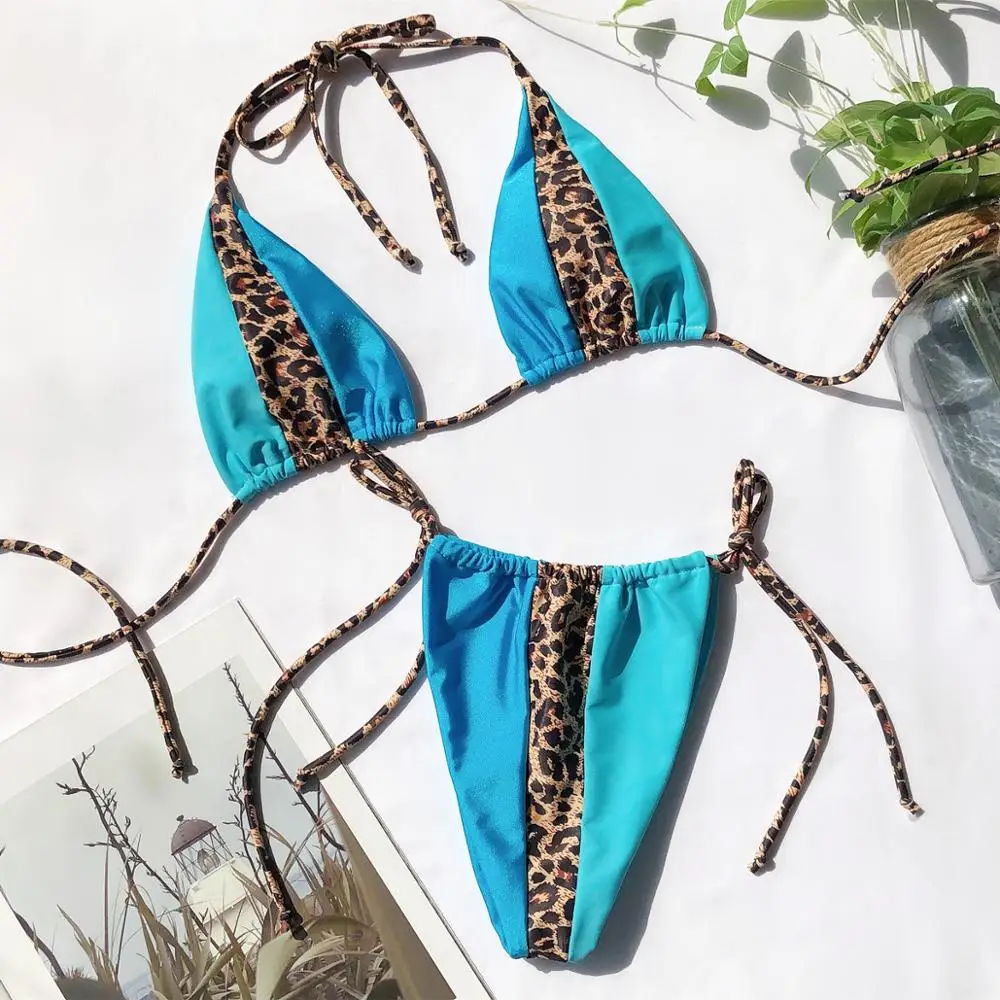 Summer Ladies Vintage Leopard Bikini Sets Beach Swimwear Bathing Suit Hot Fashion Show Sexy Bikini Sportswear for Women Adults