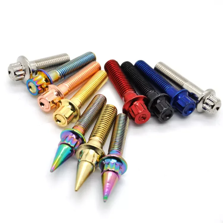 Custom M6 M7 M8 24mm 32mm gold chrome black red blue 12 point bolt for BBS RS wheel