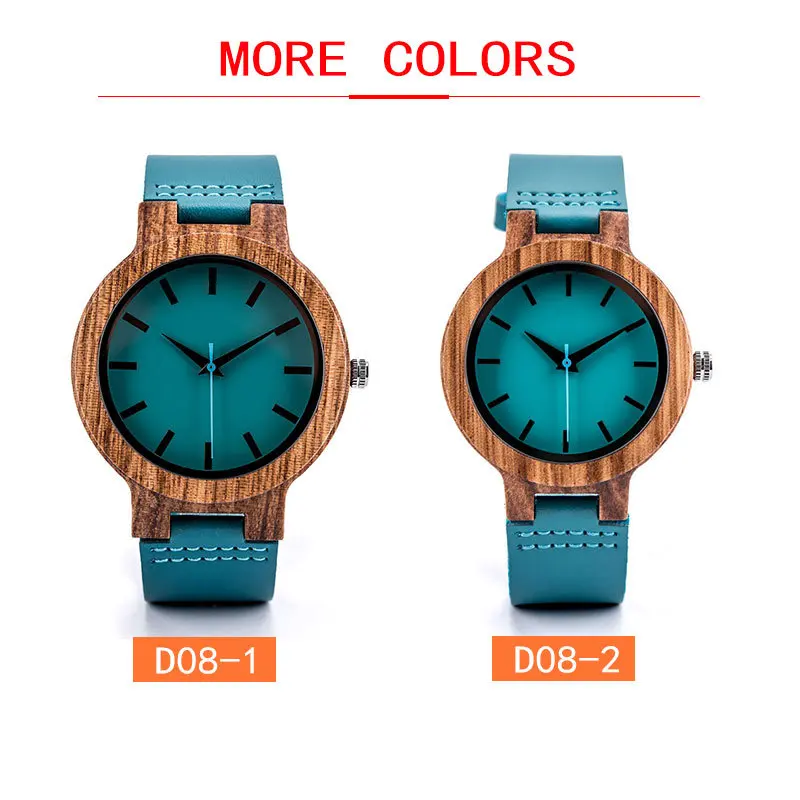 DODO DEER D08 blue wooden watch male couple cross-border e-commerce student wooden watch female creative gift watch