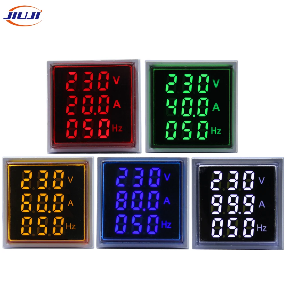 Ad101-22hz 0-99hz Indicator Frequency Panel Meter Electrical Crystal Membrane Led Digital Indicator Frequency Panel Meter