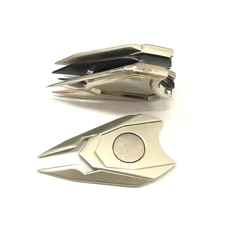 Low Price High Quality Half Shield Shape Metal Golf Divot Tool Custom Logo Laser