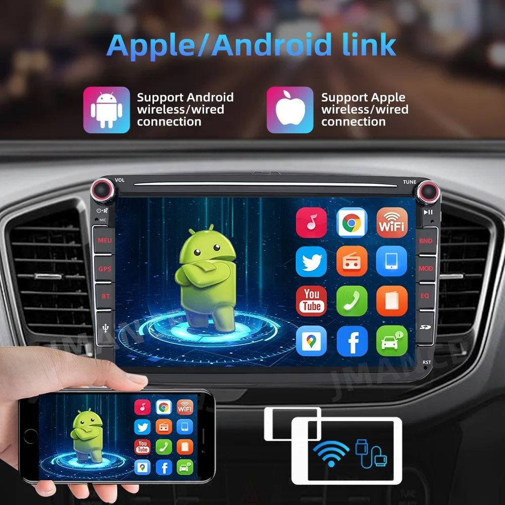 Автомагнитола для Vw Crafter, мультимедийная стерео-система на 8 дюймов с сенсорным экраном и поддержкой Bluetooth, подходит для Vw Passat CC