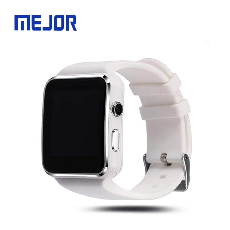 Soft black wearfit phone watches X6 mobile Reloj wrist band X7 orologio Sports rubber smartwatch