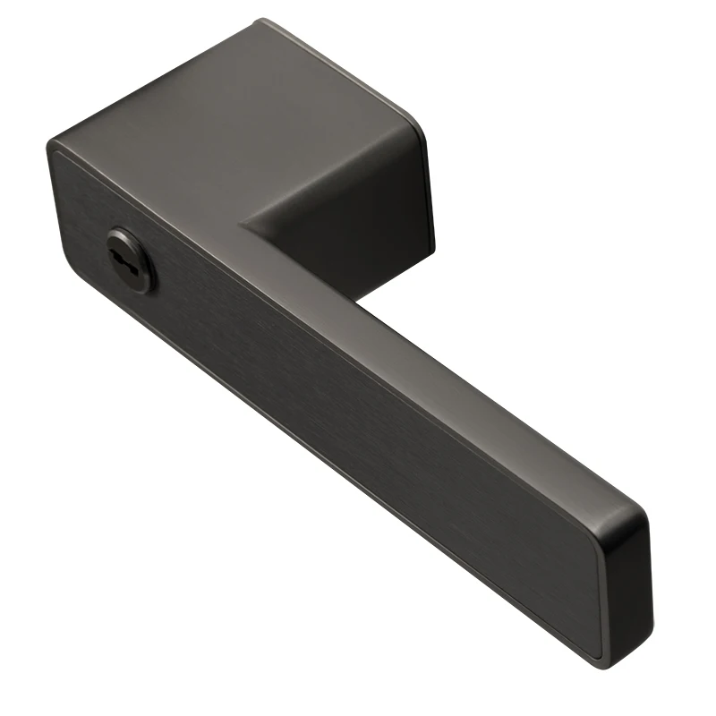 High Standard  Interior Bedroom Privacy Access Mute Grey Wooden Door Zinc Alloy Minimalist Modern passage Door Lock Handle