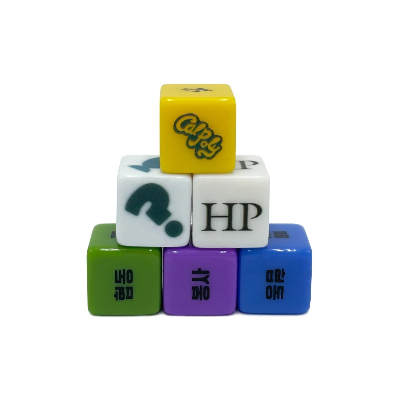 Пластиковые игральные кости d6 на заказ акриловые